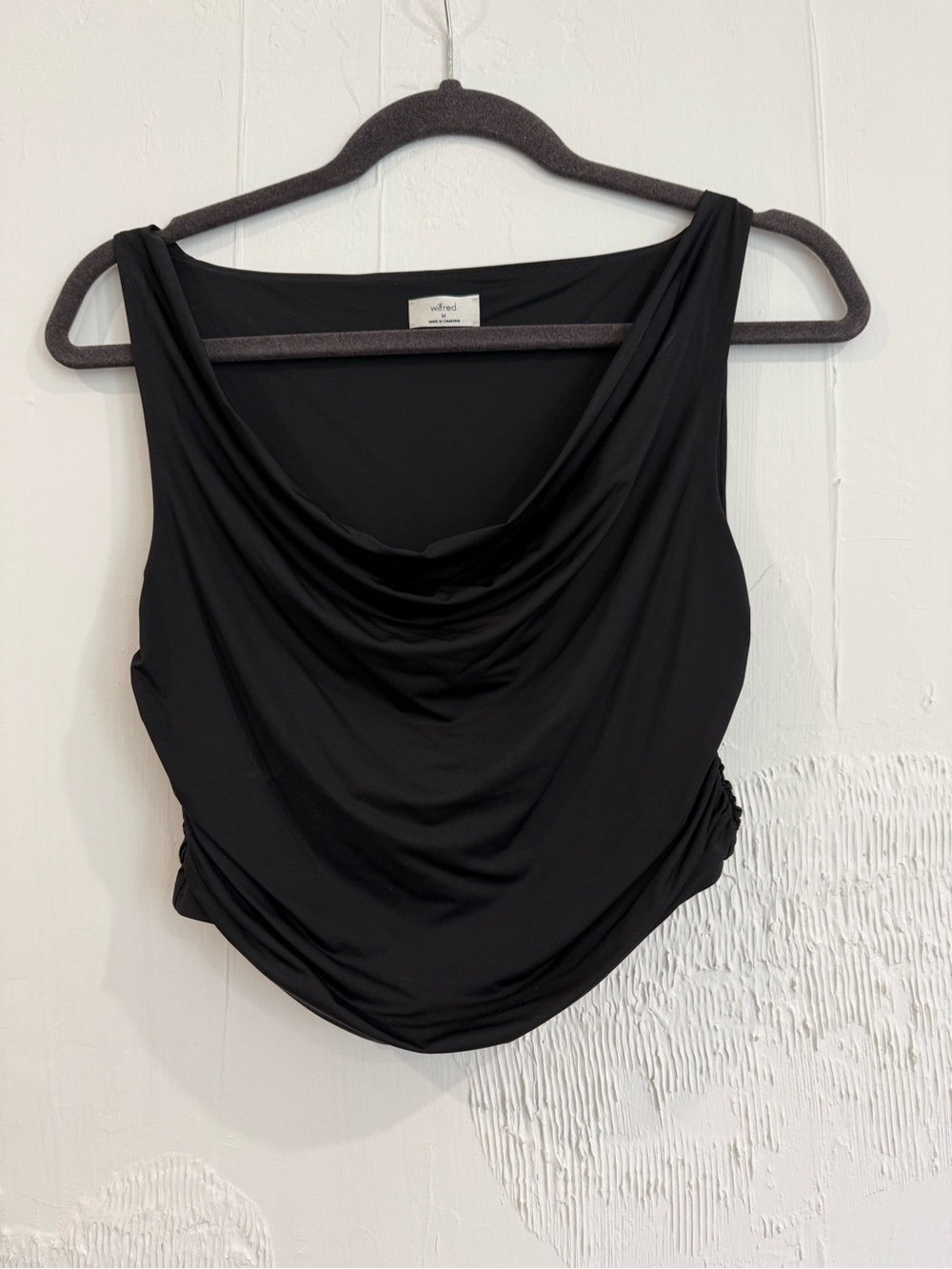 Aritzia Black Cowl Neck Tank Top
